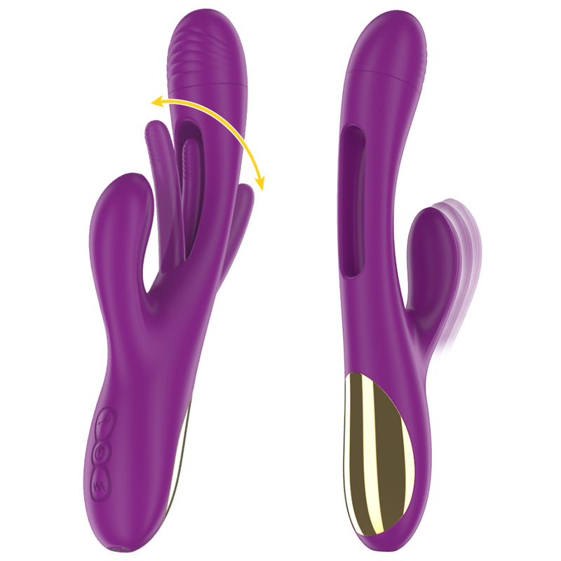 INTENSE APOLO RECHARGEABLE MULTIFUNCTION VIBRATOR 7 VIBRATIONS WITH SWINGING MOTION PURPLE