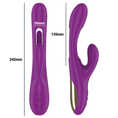 INTENSE APOLO RECHARGEABLE MULTIFUNCTION VIBRATOR 7 VIBRATIONS WITH SWINGING MOTION PURPLE