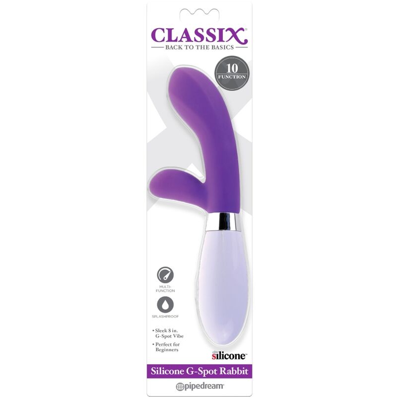 CLASSIX RABBIT VIBRATOR G SPOT PURPLE SILICONE