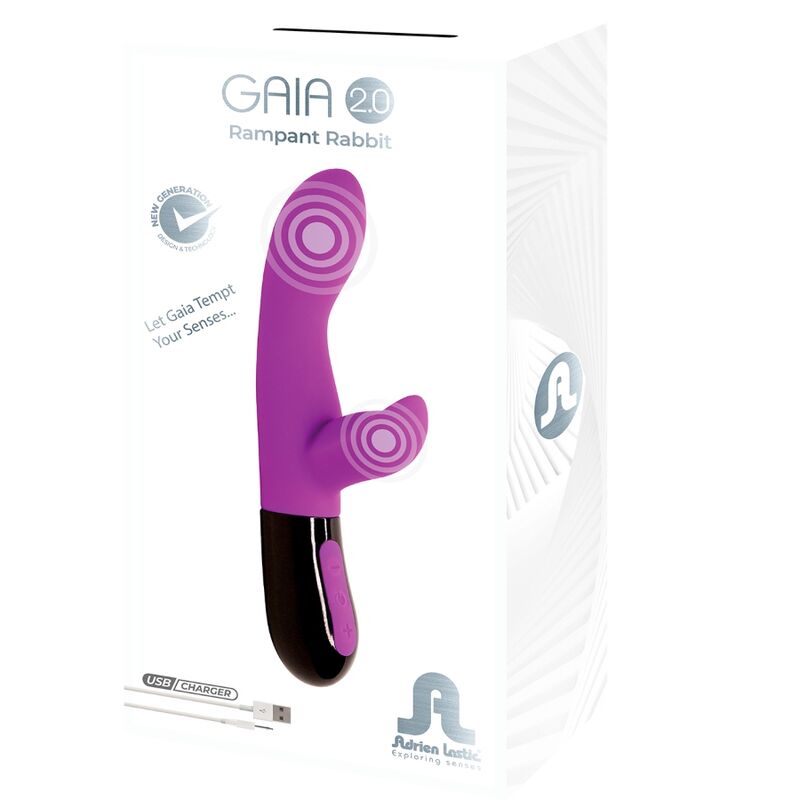 ADRIEN LASTIC GAIA 20 RABBIT VIBRATOR VIOLET