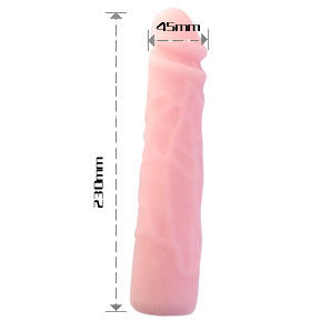 BAILE REALISTIC SKIN TOUCH SILICONE DILDO 23 CM