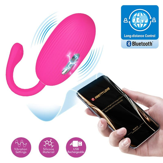 PRETTY LOVE DOREEN RECHARGEABLE VIBRATING EGG MAGENTA REMOTE CONTROL