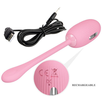 PRETTY LOVE DOREEN PINK RECHARGEABLE VIBRATING EGG