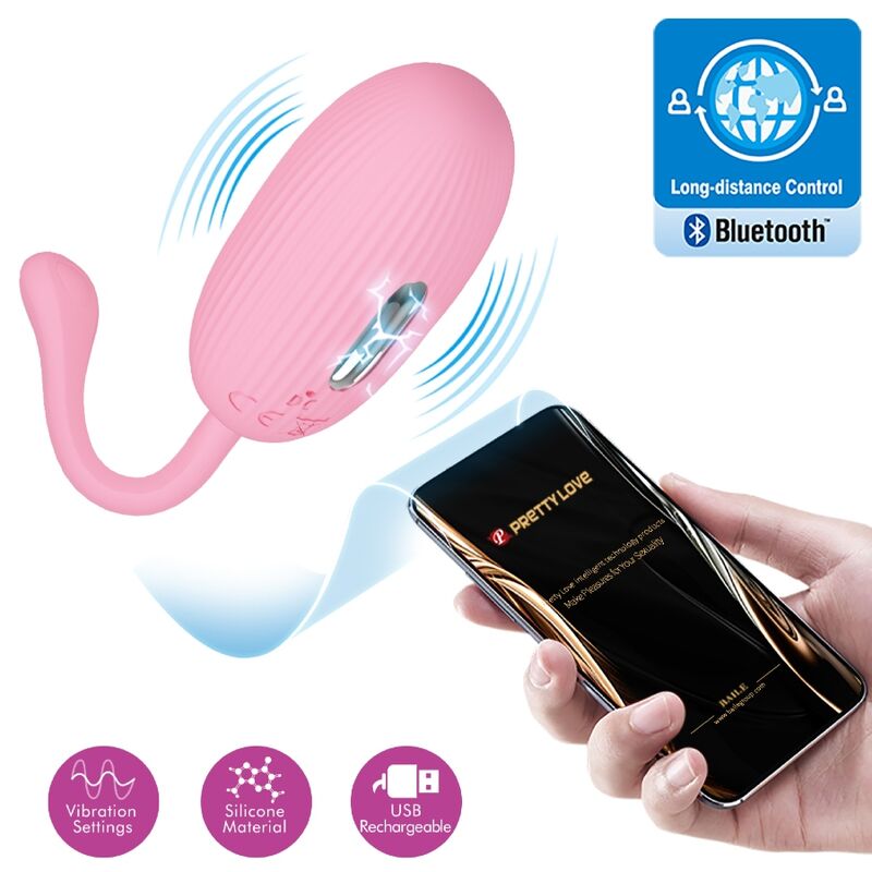 PRETTY LOVE DOREEN PINK RECHARGEABLE VIBRATING EGG