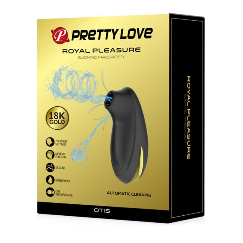 PRETTY LOVE BLACK RECHARGEABLE LUXURY SUCTION MASSAGER