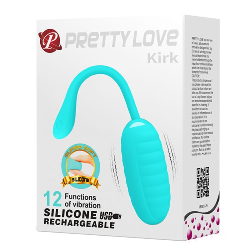 PRETTY LOVE KIRK RECHARGEABLE VIBRATING EGG LIGHT GREEN