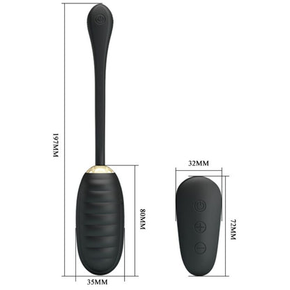 PRETTY LOVE DOREEN LUXURY RECHARGEABLE VIBRATING EGG BLACK REMOTE CONTROL