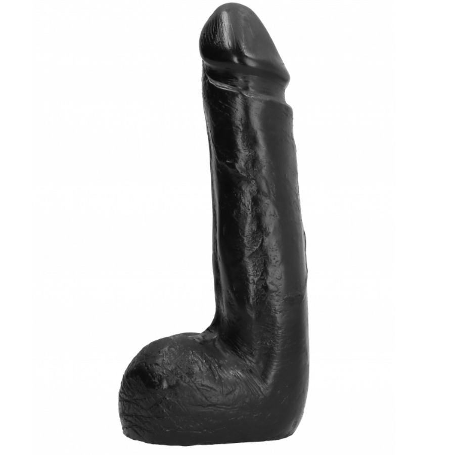 ALL BLACK SOFT BLACK REALISTIC DILDO 20 CM