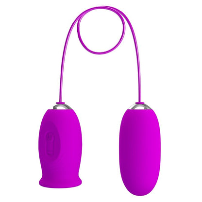 PRETTY LOVE DAISY DUAL EGG RECHARGEABLE VIBRATOR PURPLE