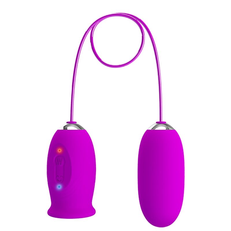 PRETTY LOVE DAISY DUAL EGG RECHARGEABLE VIBRATOR PURPLE