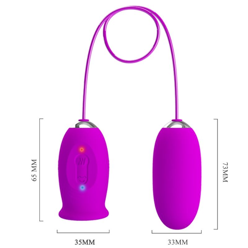 PRETTY LOVE DAISY DUAL EGG RECHARGEABLE VIBRATOR PURPLE