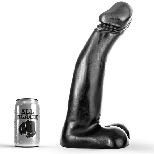 ALL BLACK REALISTIC BLACK FISTING DILDO 29 CM