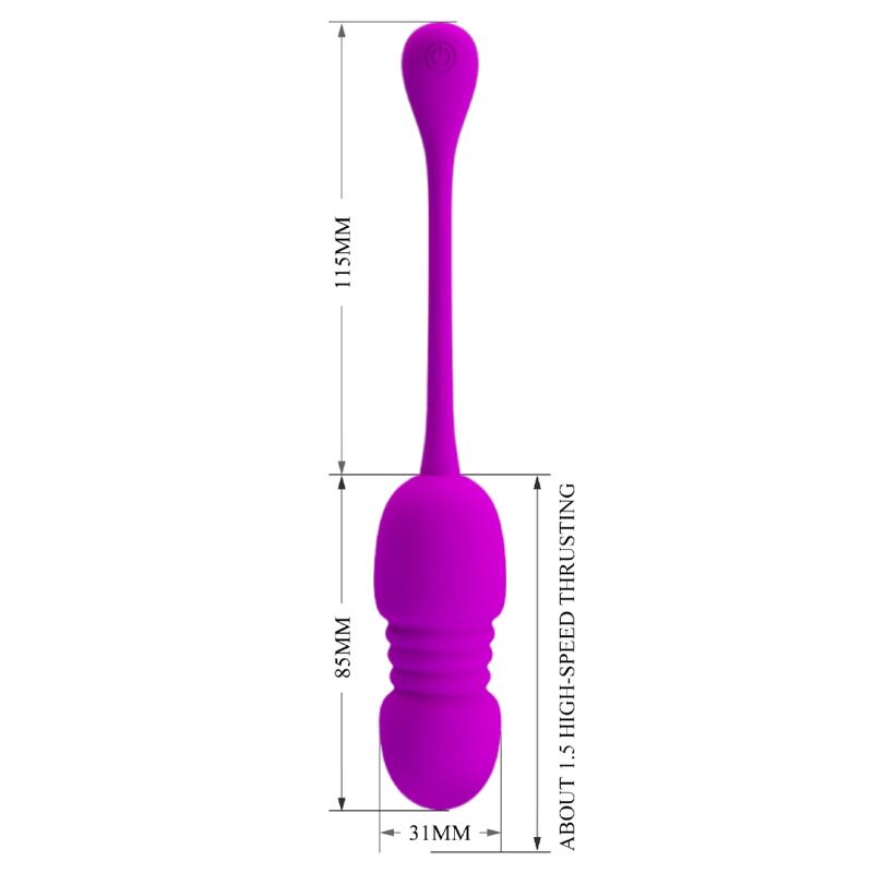 PRETTY LOVE CALLIE PURPLE RECHARGEABLE VIBRATING EGG