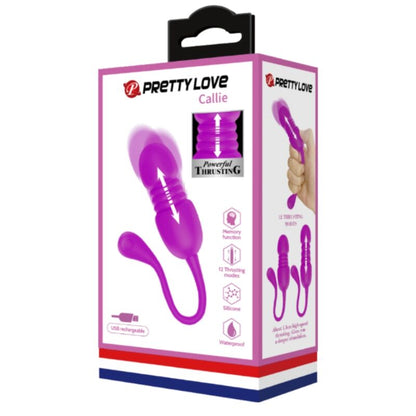 PRETTY LOVE CALLIE PURPLE RECHARGEABLE VIBRATING EGG