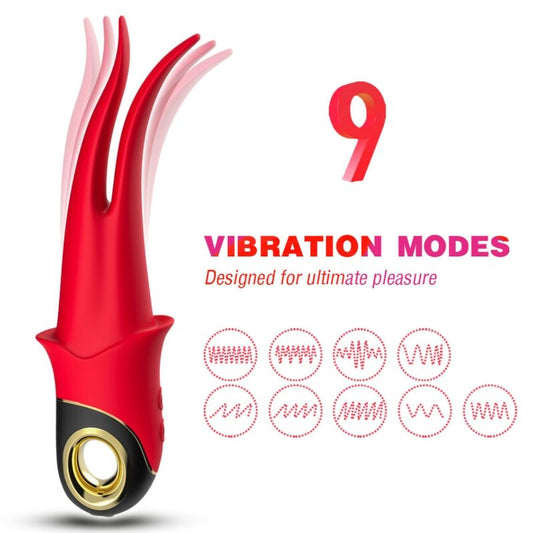 ARMONY SHADOW VIBRATOR DOUBLE HEAD TEASING RED