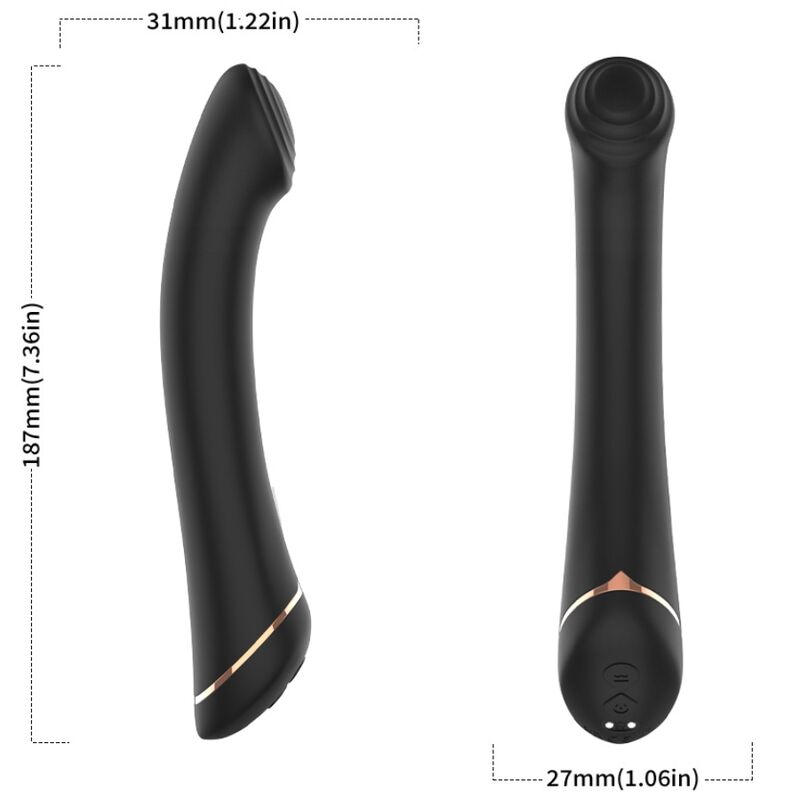 ARMONY VIBRATOR FALT HEAD SILICONE BLACK