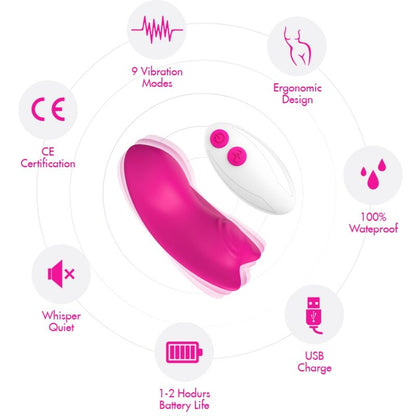 ARMONY BUTTERFLY WEARABLE PANTIES VIBRATOR REMOTE CONTROL PURPLE