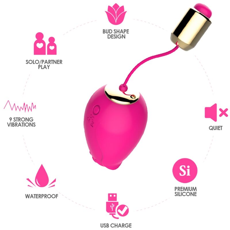 ARMONY MANDALA EGG VIBRATOR G SPOT REMOTE CONTROL FUCHSIA