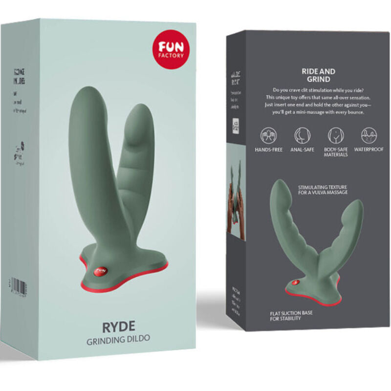 FUN FACTORY RYDE DOUBLE DILDO MASSAGER GREEN