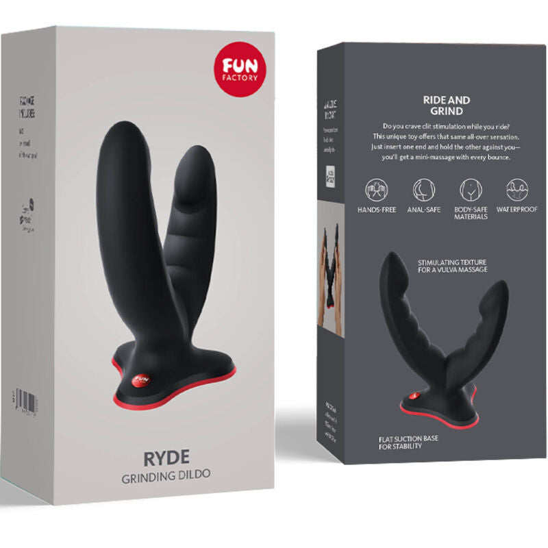 FUN FACTORY RYDE DOUBLE DILDO MASSAGER BLACK