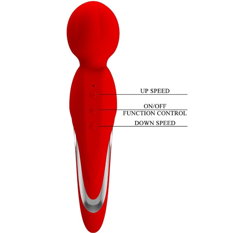 PRETTY LOVE WALTER VIBRATOR WAND RED