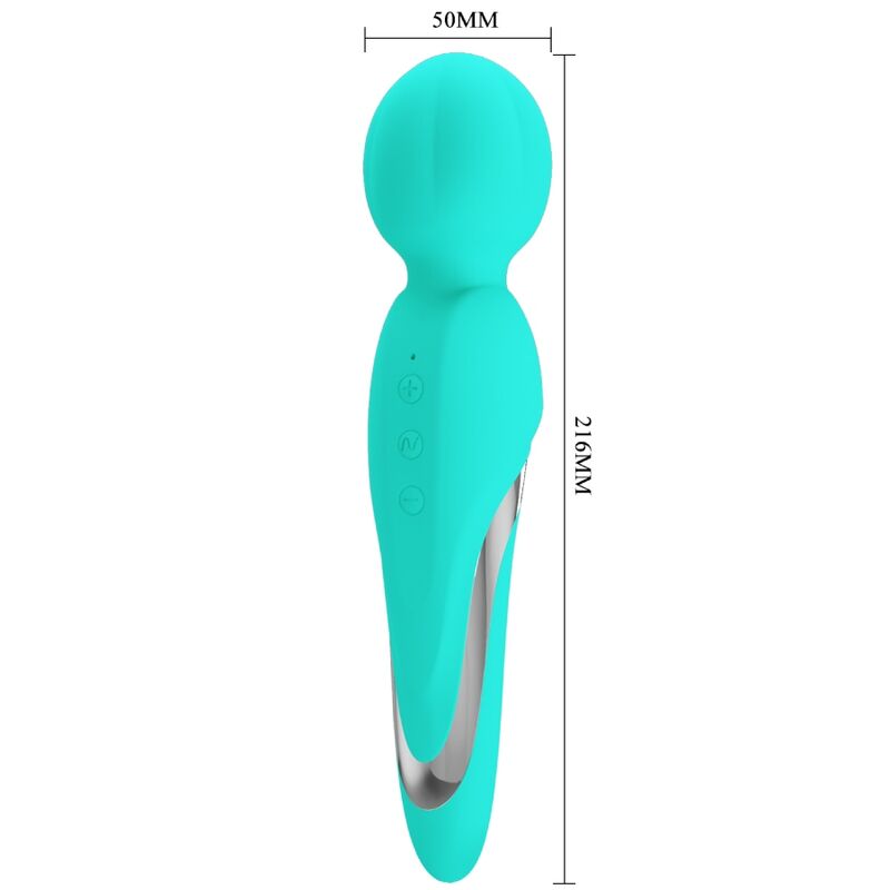 PRETTY LOVE WALTER VIBRATOR WAND AQUA GREEN