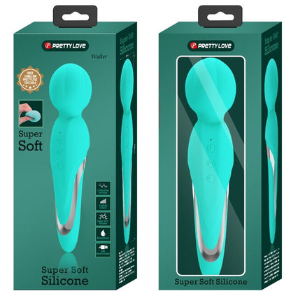 PRETTY LOVE WALTER VIBRATOR WAND AQUA GREEN