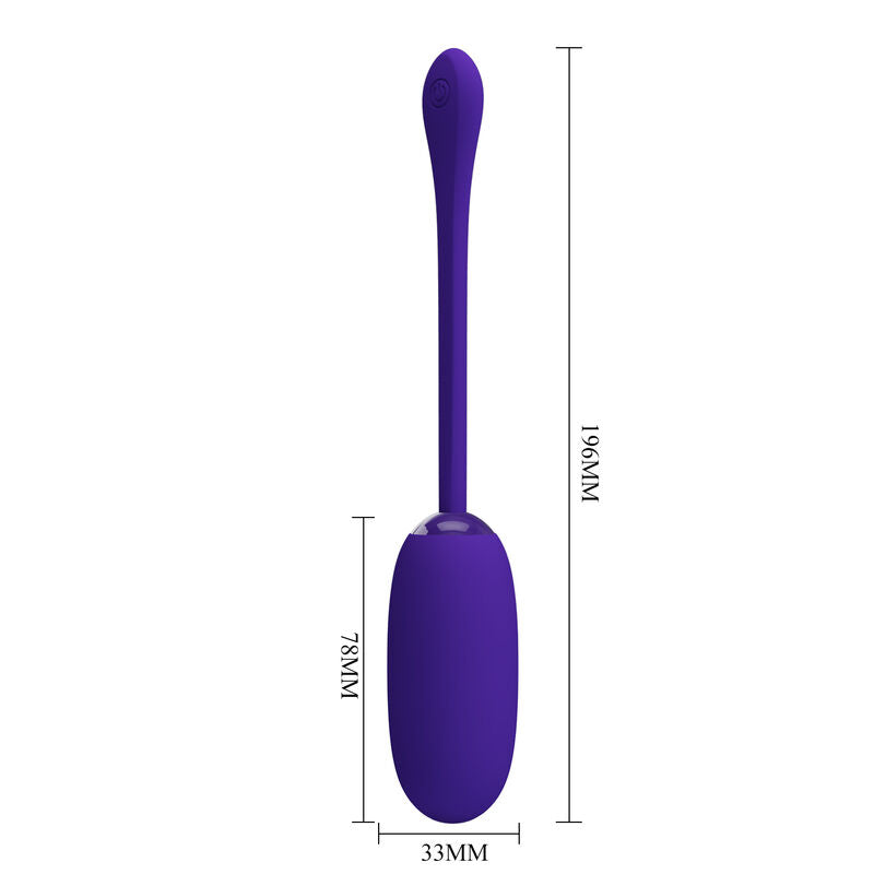 PRETTY LOVE JULIUS WATERPROOF RECHARGEABLE VIBRATING EGG PURPLE