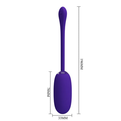 PRETTY LOVE JULIUS WATERPROOF RECHARGEABLE VIBRATING EGG PURPLE