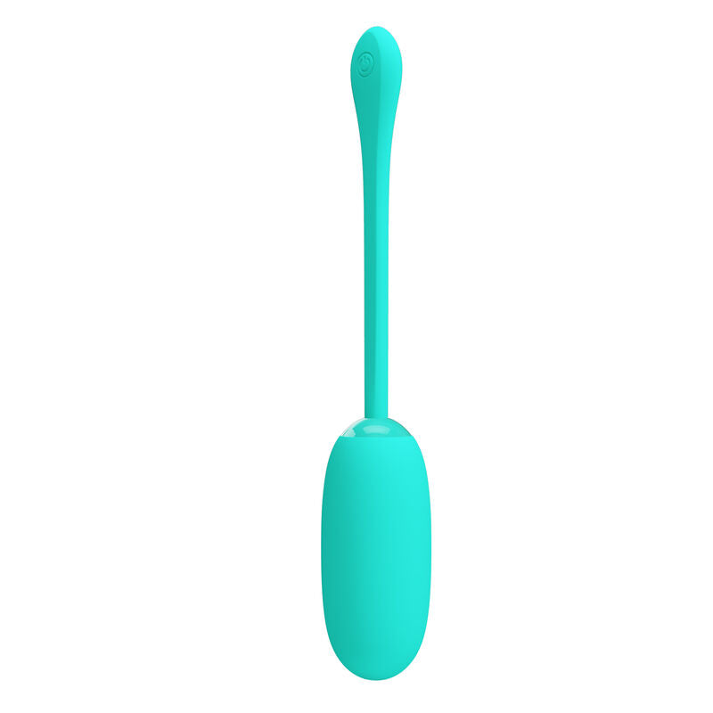 PRETTY LOVE JULIUS WATERPROOF RECHARGEABLE VIBRATING EGG AQUA GREEN