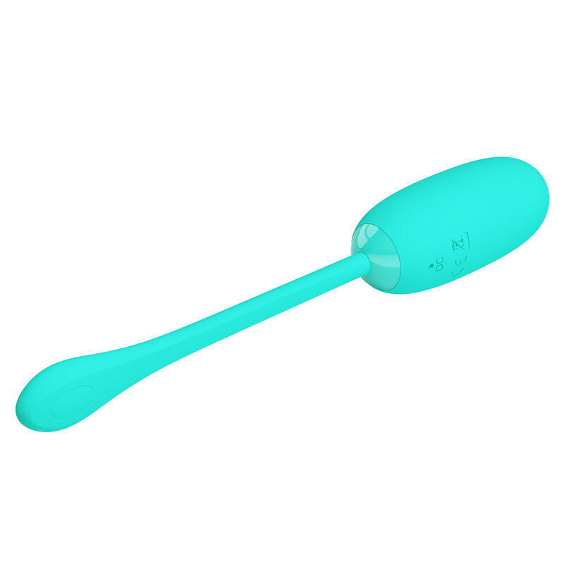 PRETTY LOVE JULIUS WATERPROOF RECHARGEABLE VIBRATING EGG AQUA GREEN