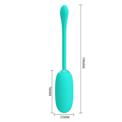 PRETTY LOVE JULIUS WATERPROOF RECHARGEABLE VIBRATING EGG AQUA GREEN