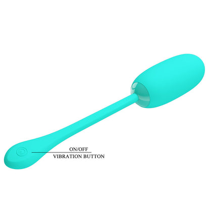 PRETTY LOVE JULIUS WATERPROOF RECHARGEABLE VIBRATING EGG AQUA GREEN