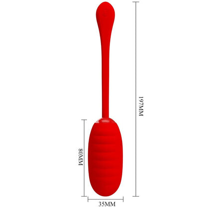 PRETTY LOVE KIRK RECHARGEABLE VIBRATING EGG RED