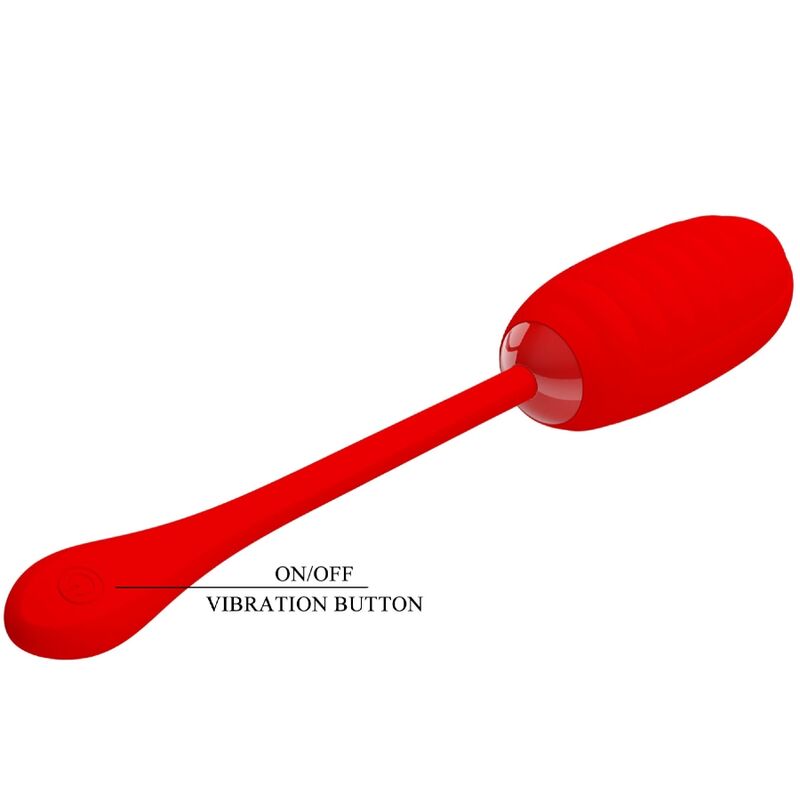 PRETTY LOVE KIRK RECHARGEABLE VIBRATING EGG RED