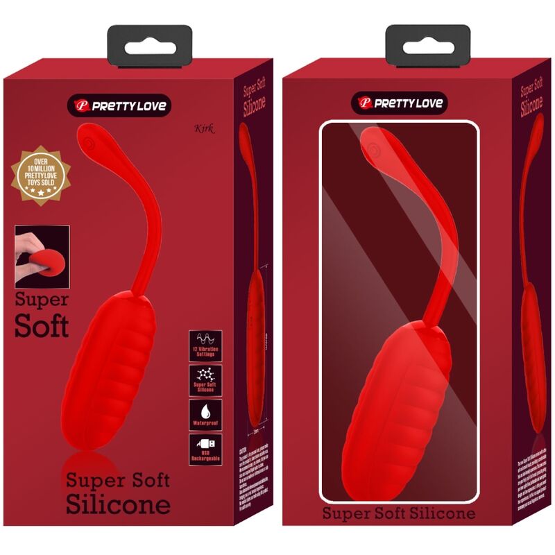 PRETTY LOVE KIRK RECHARGEABLE VIBRATING EGG RED