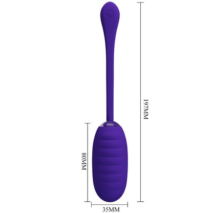 PRETTY LOVE KIRK RECHARGEABLE VIBRATING EGG PURPLE