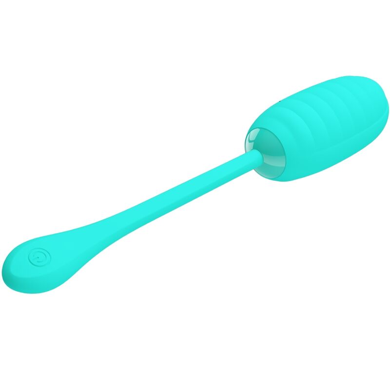 PRETTY LOVE KIRK RECHARGEABLE VIBRATING EGG AQUA GREEN