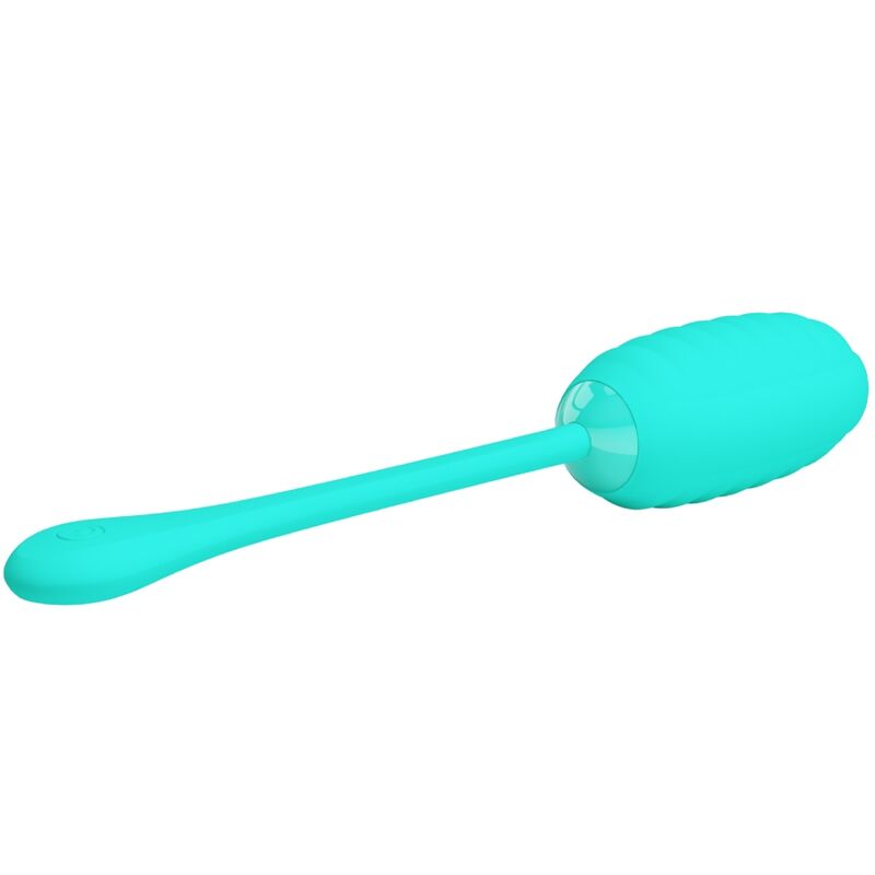 PRETTY LOVE KIRK RECHARGEABLE VIBRATING EGG AQUA GREEN