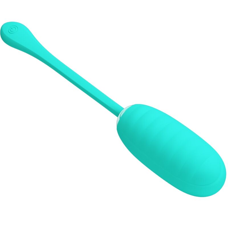 PRETTY LOVE KIRK RECHARGEABLE VIBRATING EGG AQUA GREEN