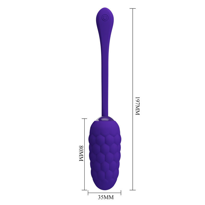 PRETTY LOVE VIBRATING EGG WITH PURPLE RECHARGEABLE MARINE TEXTURE