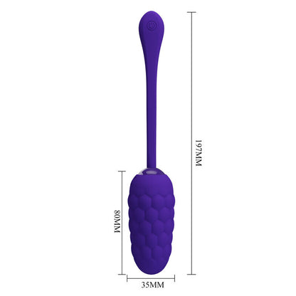 PRETTY LOVE VIBRATING EGG WITH PURPLE RECHARGEABLE MARINE TEXTURE