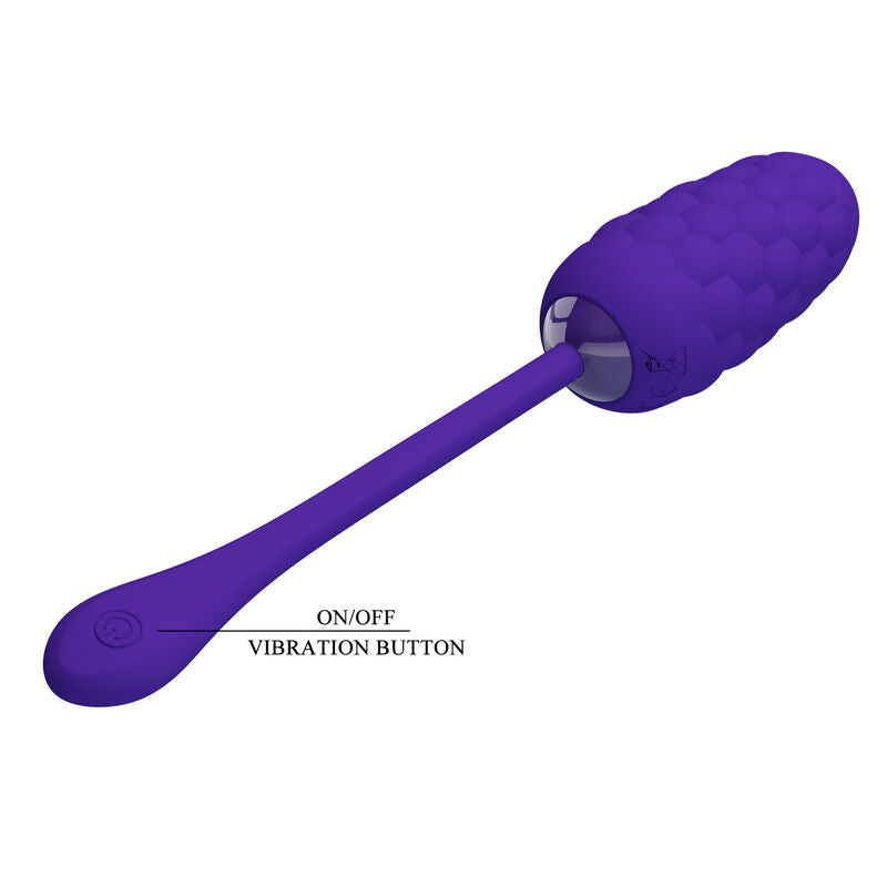 PRETTY LOVE VIBRATING EGG WITH PURPLE RECHARGEABLE MARINE TEXTURE