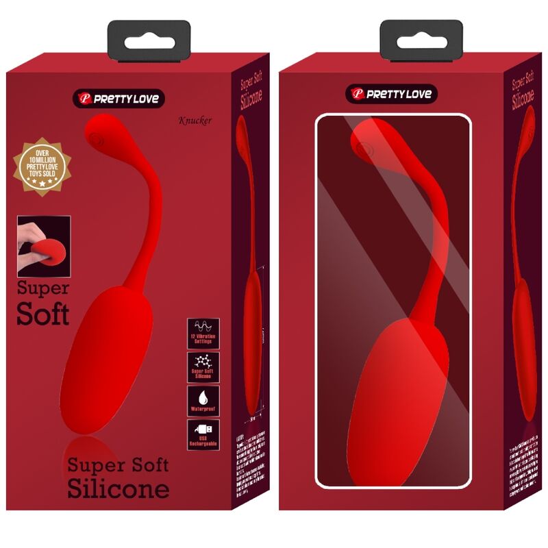 PRETTY LOVE KNUCKER RED RECHARGEABLE VIBRATING EGG