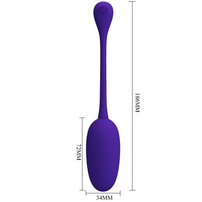 PRETTY LOVE KNUCKER PURPLE RECHARGEABLE VIBRATING EGG