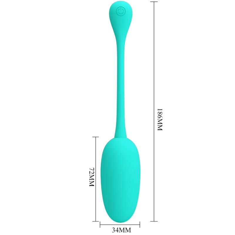 PRETTY LOVE KNUCKER WATER GREEN RECHARGEABLE VIBRATING EGG