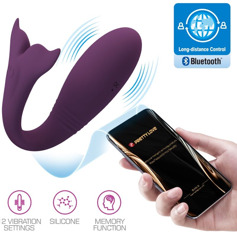 PRETTY LOVE JAYLEEN VIBRATOR APP REMOTE CONTROL PURPLE