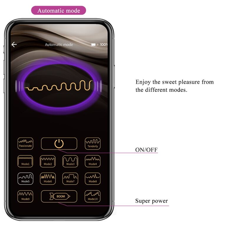 PRETTY LOVE JAYLEEN VIBRATOR APP REMOTE CONTROL PURPLE