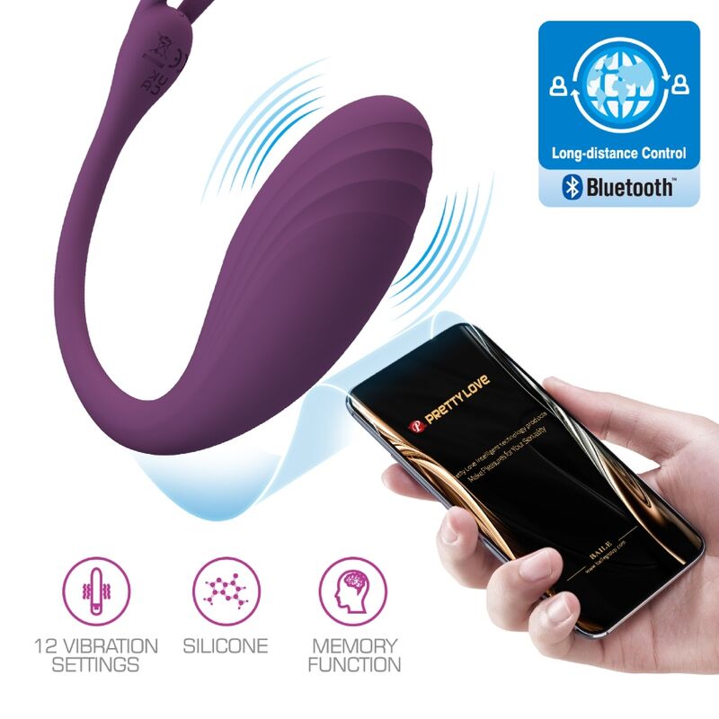 PRETTY LOVE CATALINA VIBRATOR APP REMOTE CONTROL PURPLE