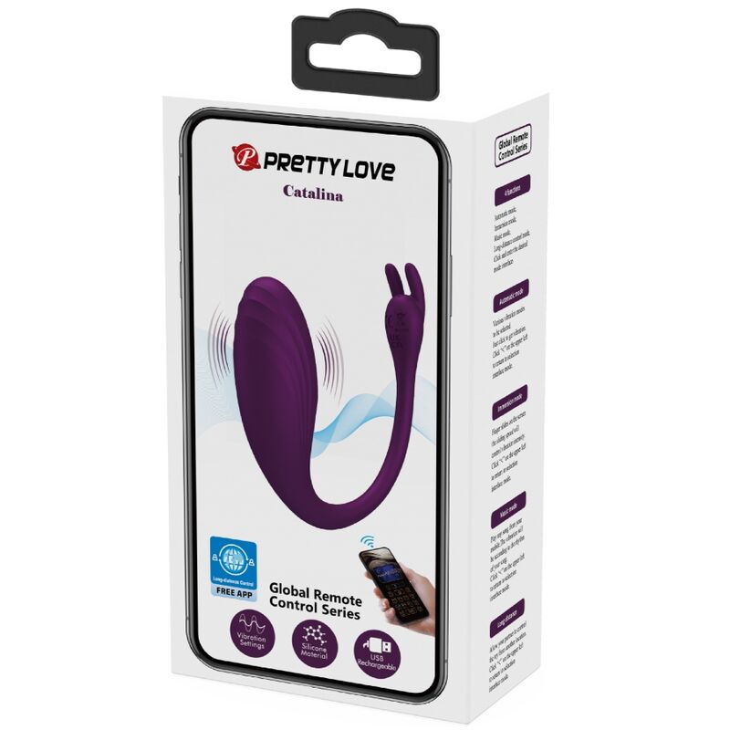 PRETTY LOVE CATALINA VIBRATOR APP REMOTE CONTROL PURPLE